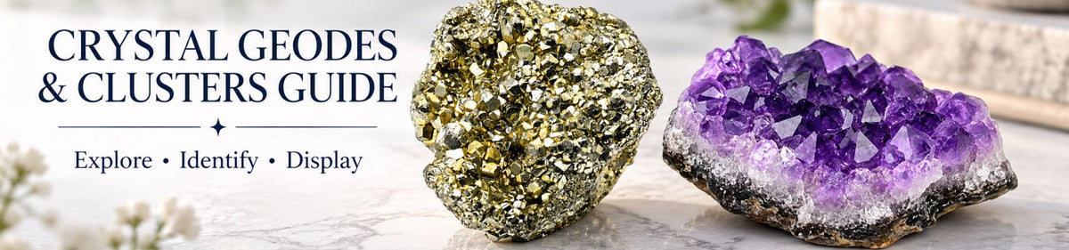 Crystal Geodes & Clusters Guide: Raw, Amethyst, Pyrite & Benefits