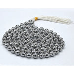 Silver Hematite Japa Mala (Hand Knotted)