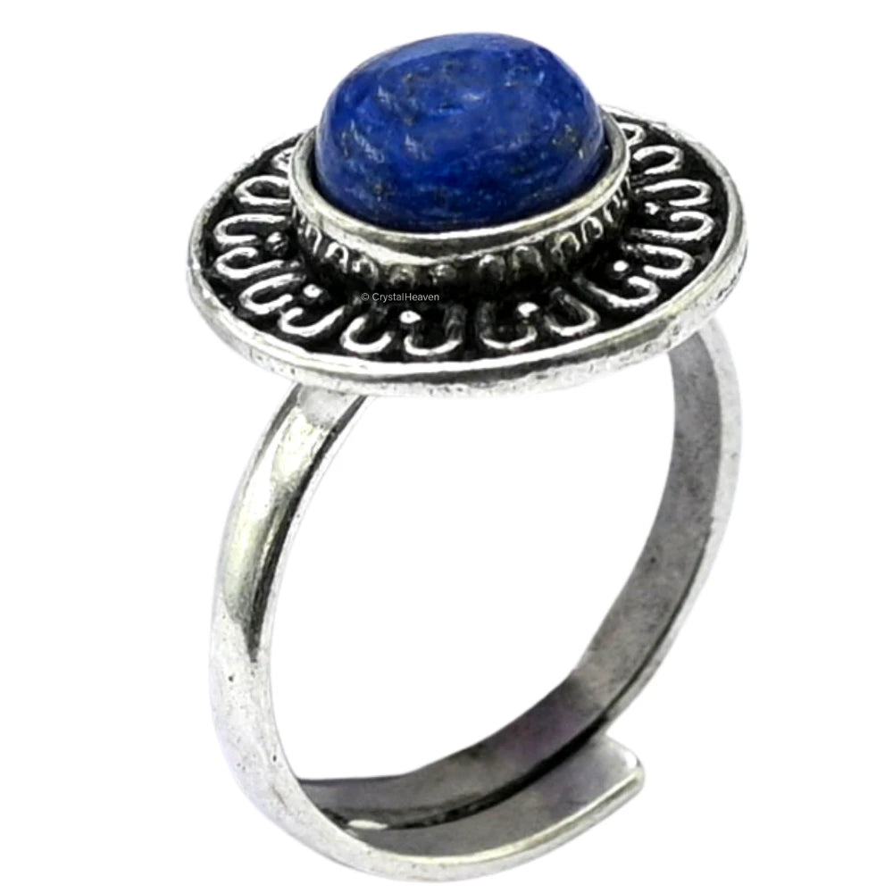Lapis Lazuli Ring (Silver/Round)