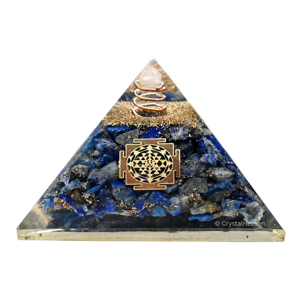 Lapis Lazuli Orogone Pyramid (Small shriyantra)