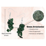 Green Aventurine Crystal Earrings (Gold)