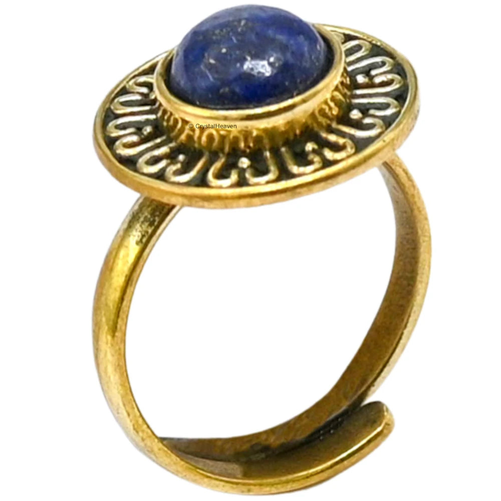 Lapis Lazuli Ring (Gold/Round)