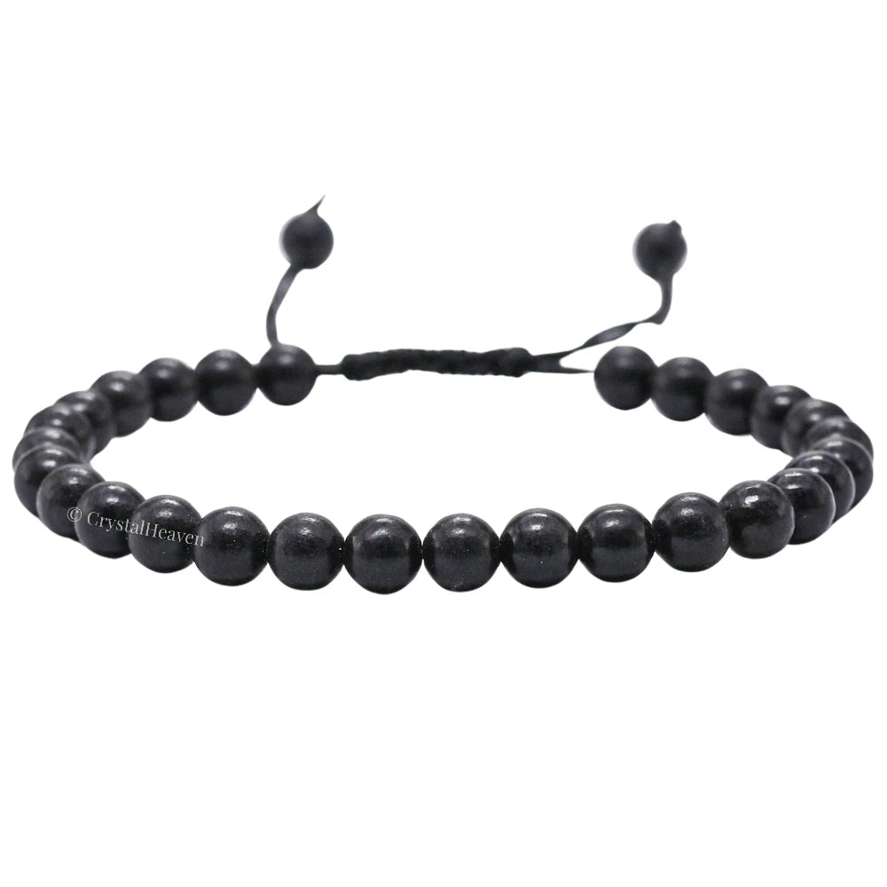 Shungite Healing Crystal Bracelets - 6mm Beads (Adjustable)