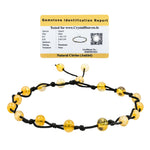 Citrine Anklet (Hand Knotted)