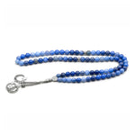 Blue Aventurine Crystal Tasbih (Silver)