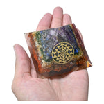 7 Chakra Orgone Pyramid (Round Shriyantra)