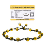 Golden Hematite Anklet (Hand Knotted)
