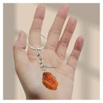 Carnelian Crystal Keychain (Raw)