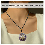 Amethyst Crystal Orgone Pendant - Metatron Cube