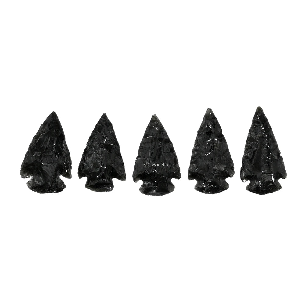 Black Obsidian Arrowhead - 1" to 1.5" (25 Pieces)