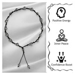 Silver Hematite Anklet (Hand Knotted)