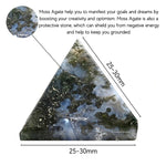 Moss Agate Pyramid (1 Inch)
