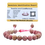 Pink Rhodonite Bracelet (Faceted-Adjustable)