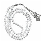 Clear Quartz Crystal Tasbih (Silver)