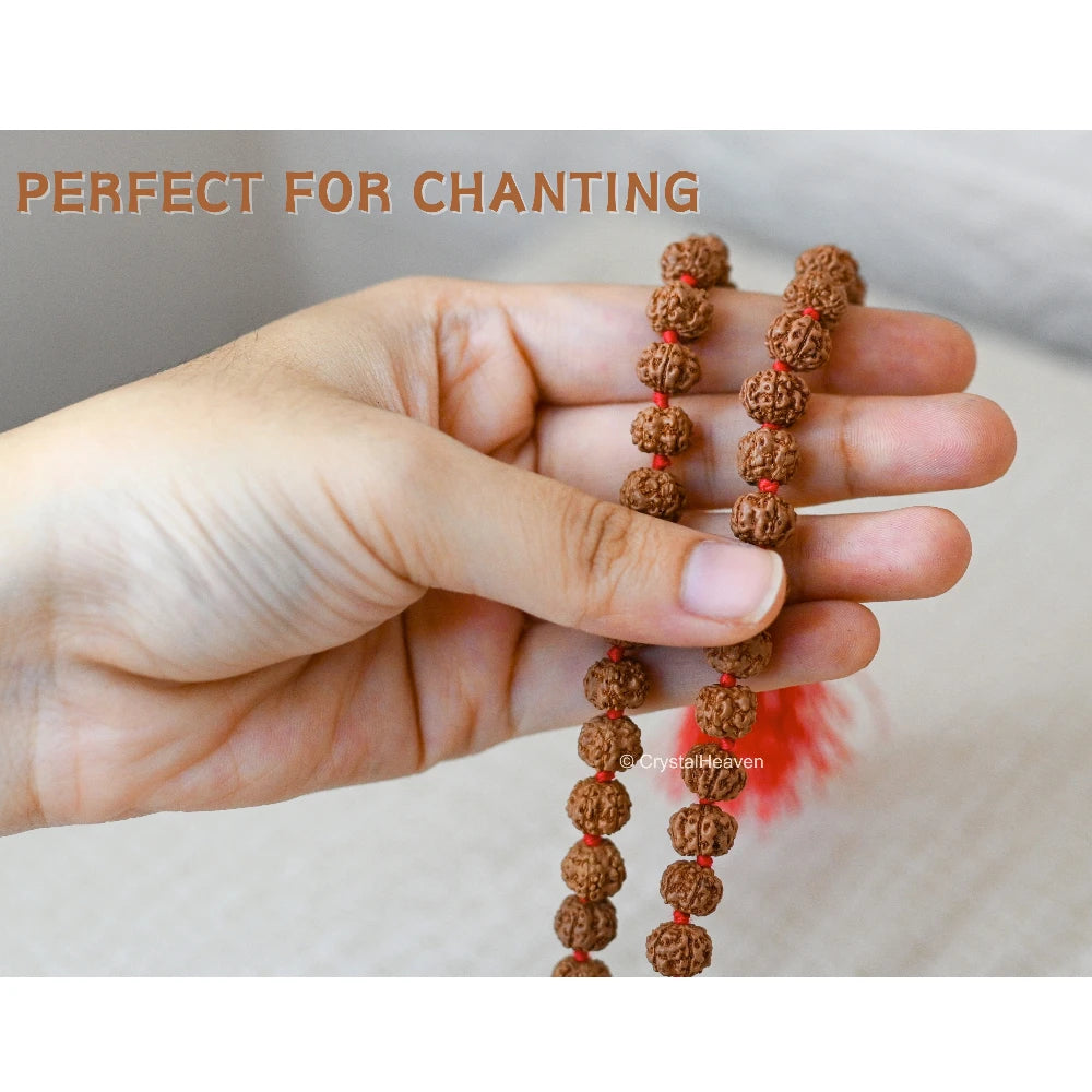 Original Rudraksha Mala (9 mm) (Hand Knotted)