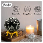 Black and White Tourmaline Sphere (1.5 Inch)