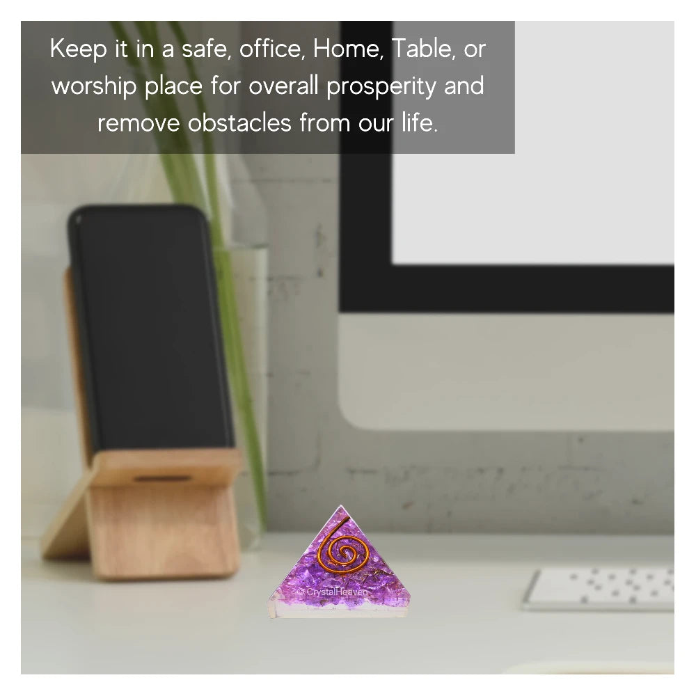Amethyst Onyx Orgone Pyramid - 30mm