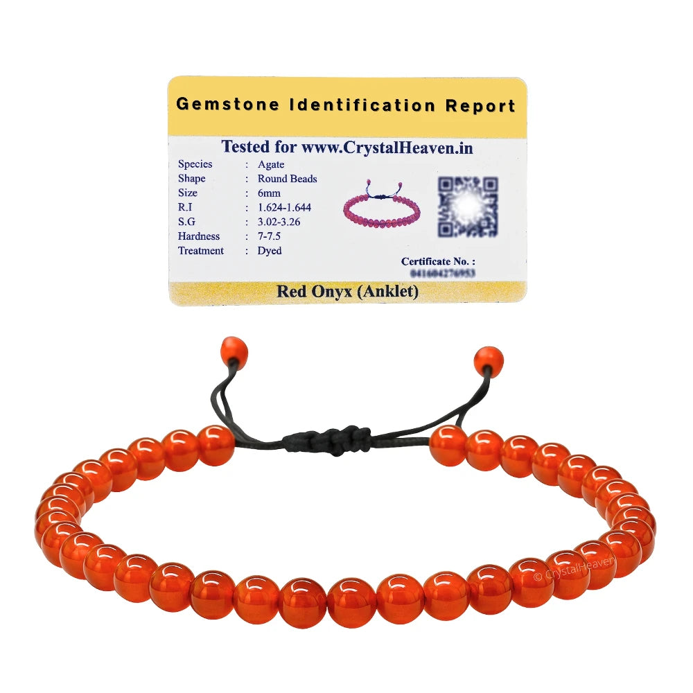 Carnelian Anklet (Without Knot)