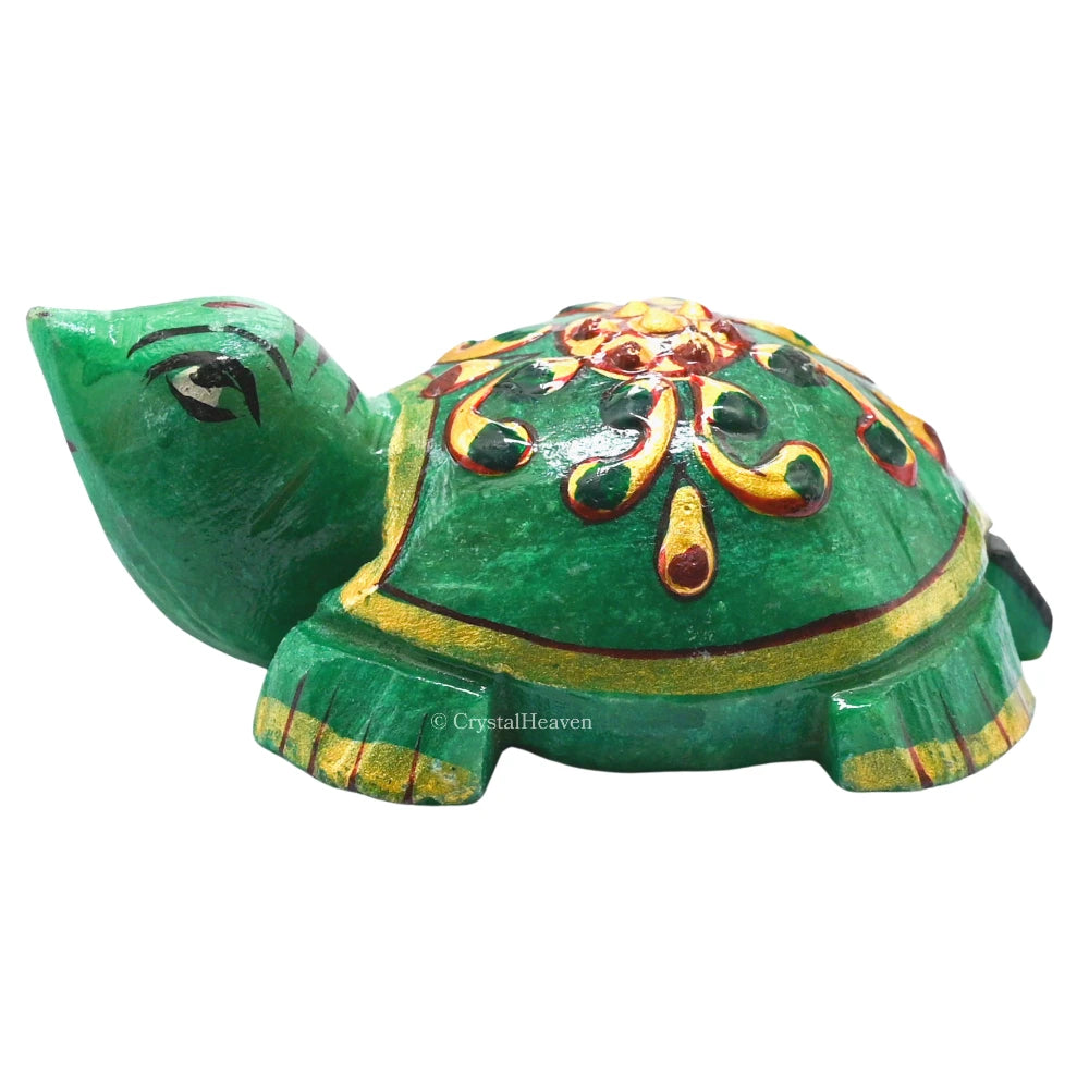 Green Aventurine Crystal Gemstone Hand Painted Tortoise (2-3 Inch)