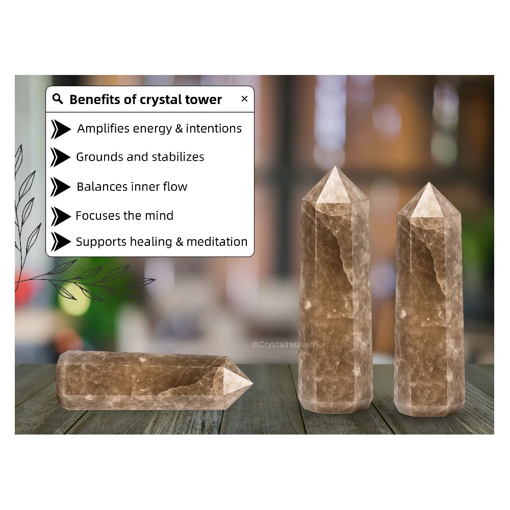 Smoky Quartz Crystal Tower (3" to 4" inch)