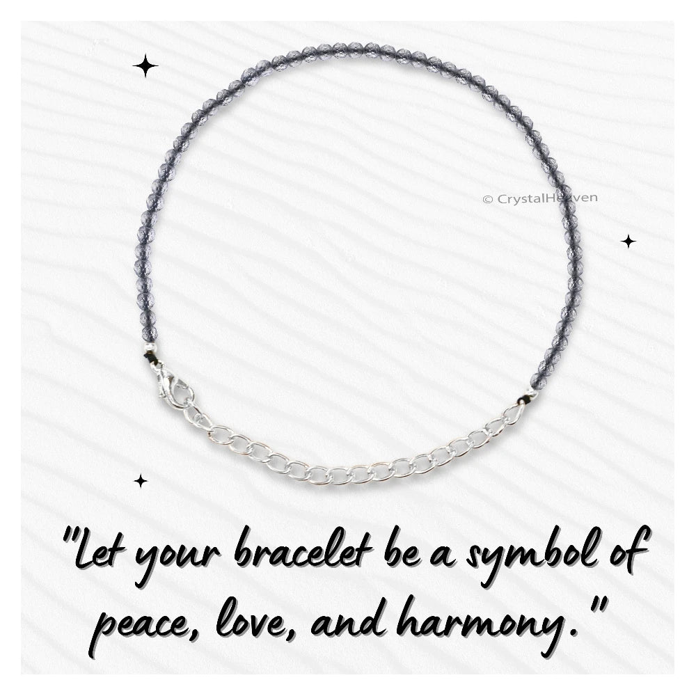 Labradorite Bracelets - 2mm Faceted Beads (Silver)