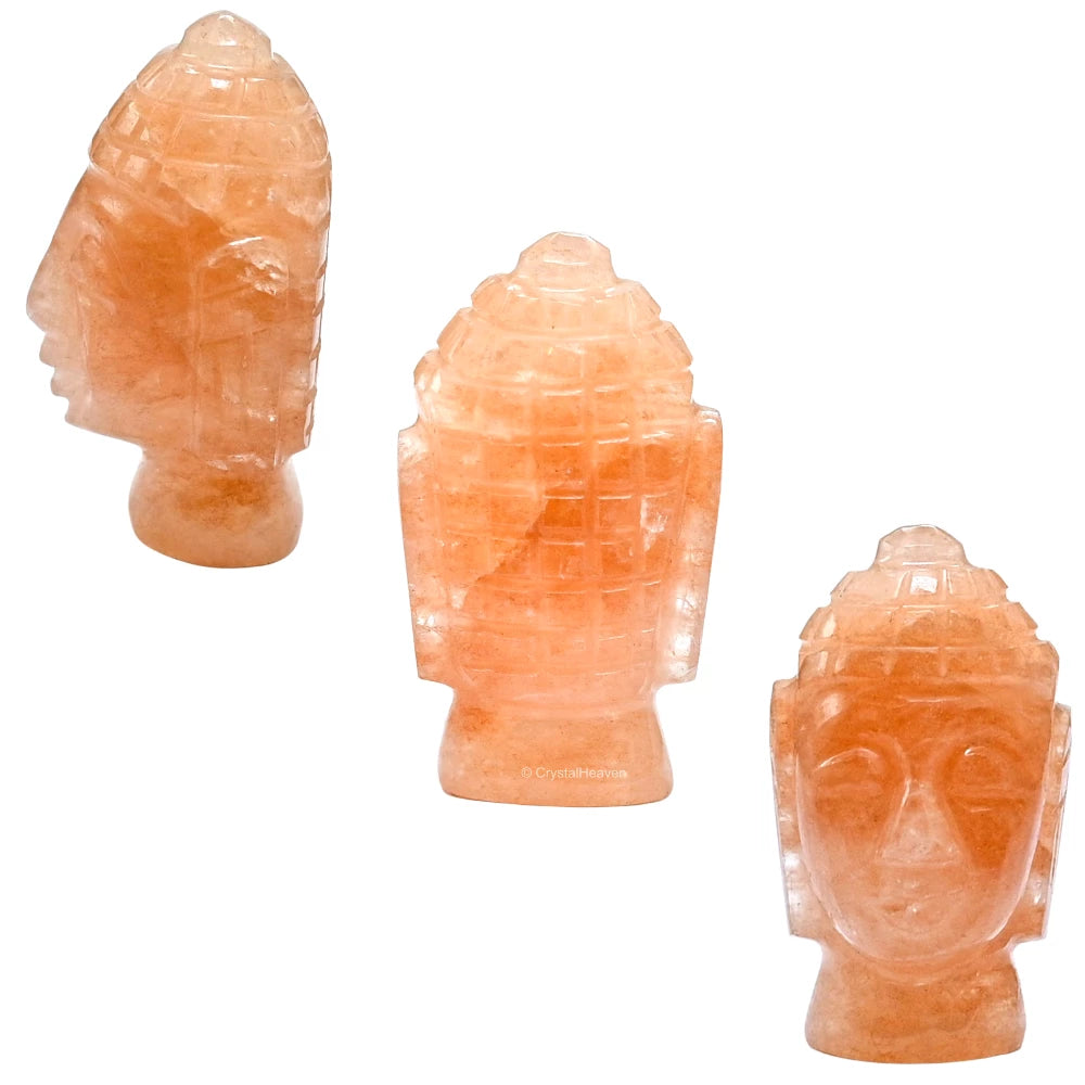 Red Aventurine Buddha Head