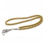 Golden Hematite Crystal Tasbih (Silver)