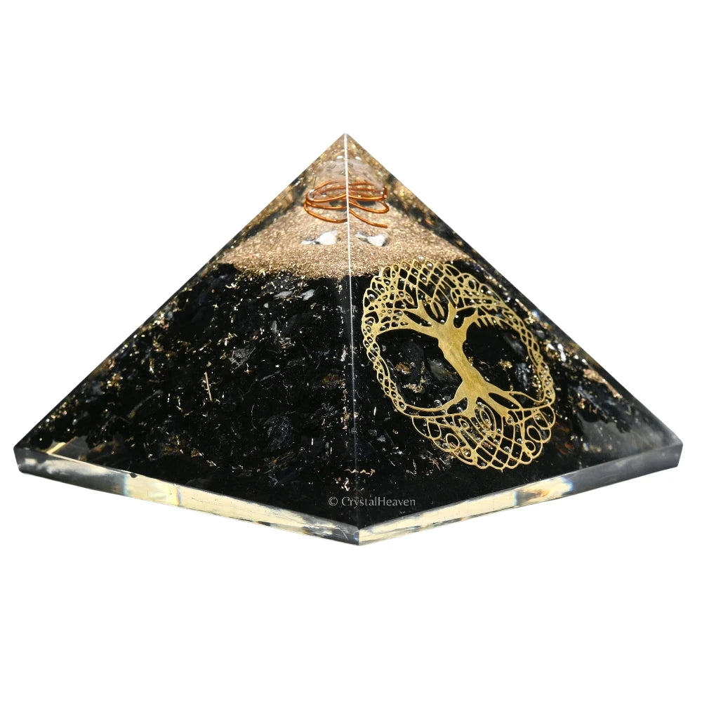 Shungite Orgone Pyramid (Tree Of Life)