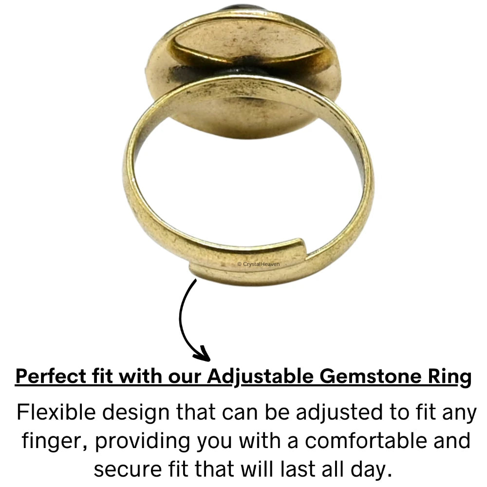 Labradorite Ring (Gold/Round)