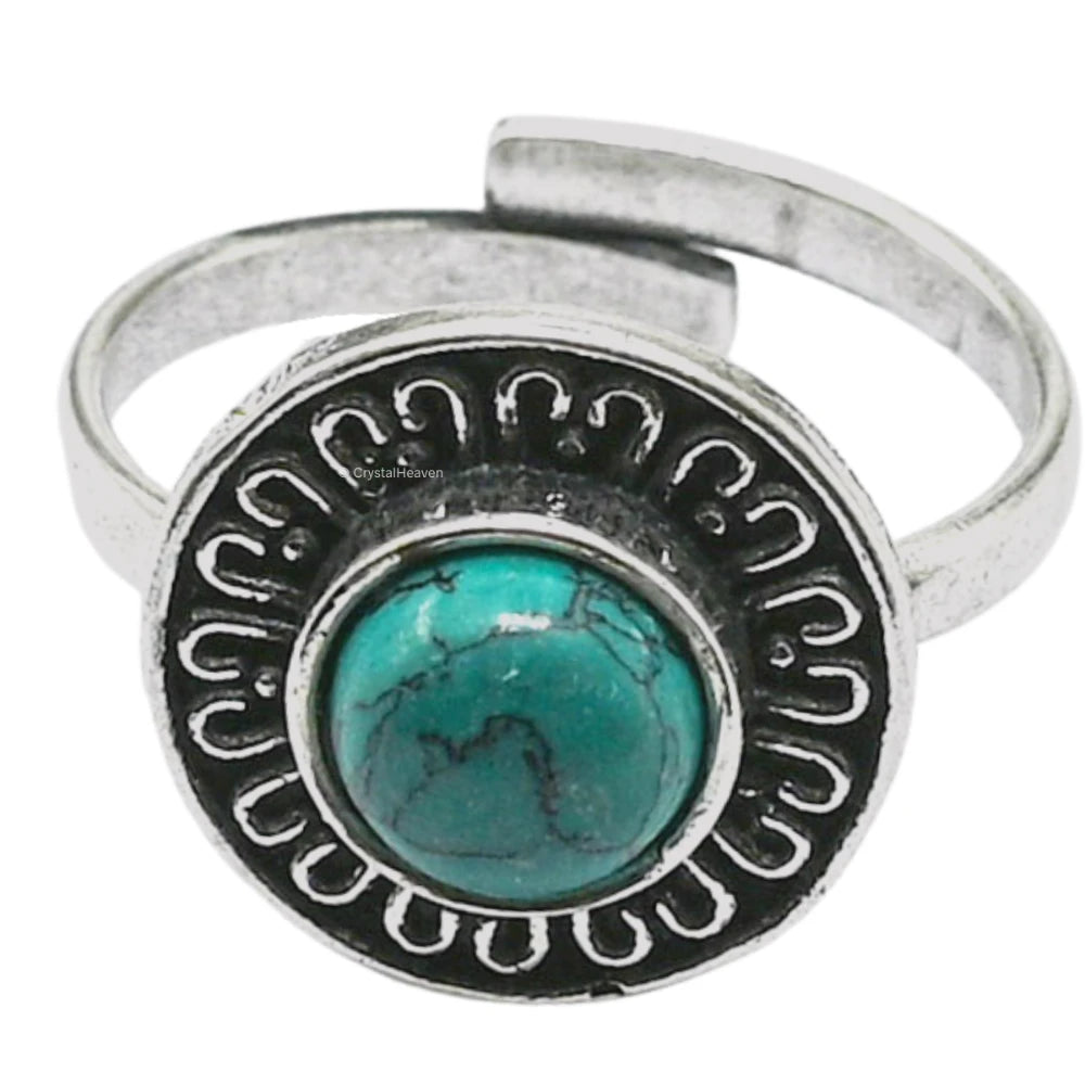 Turquoise Ring (Silver/Round)
