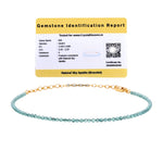 Sky Apatite Bracelets - 2mm Faceted Beads (Gold)