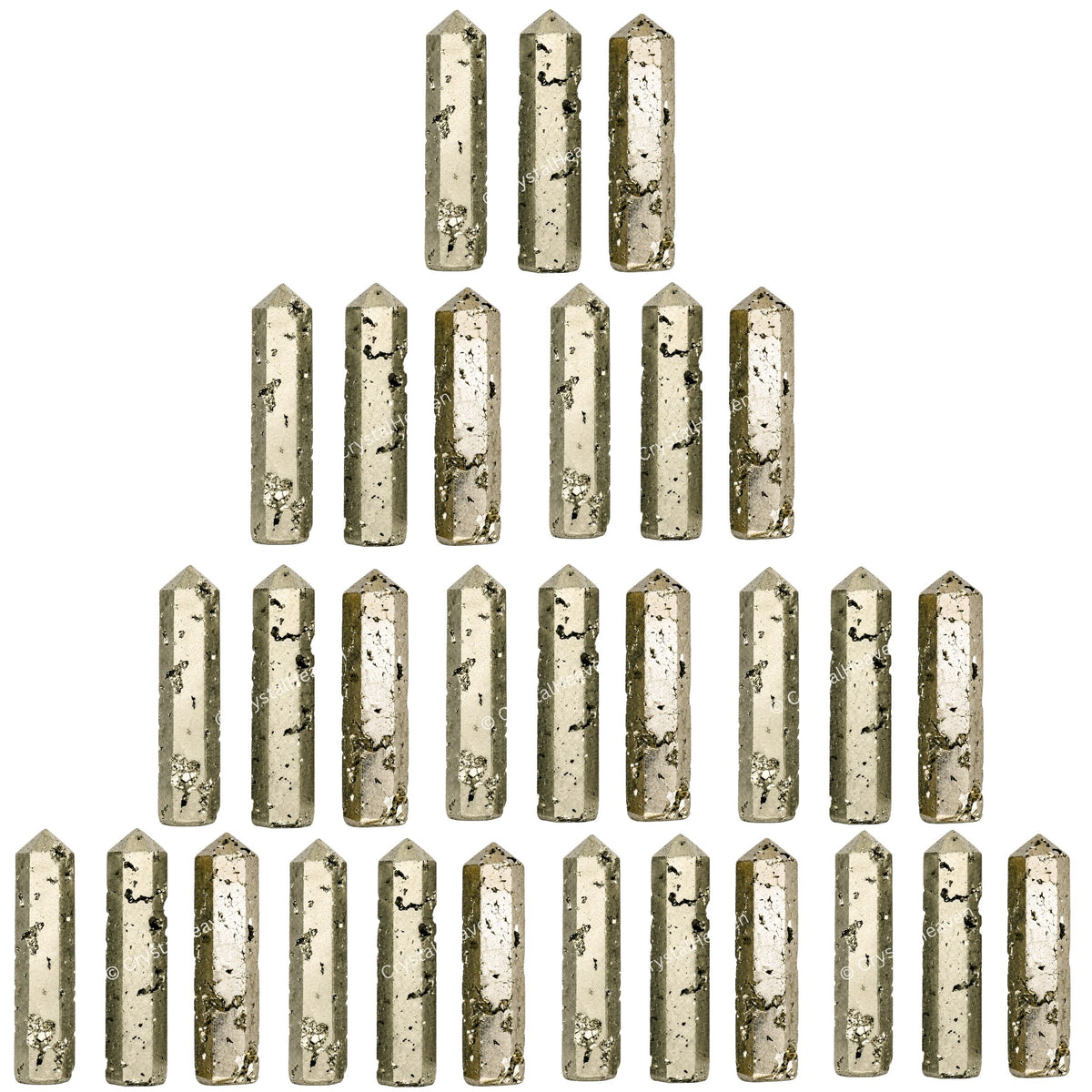 Raw Pyrite Pencil Points (Set of 3)