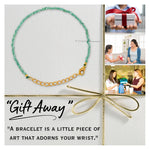Green Onyx Bracelets - 2mm Faceted Beads (Gold)