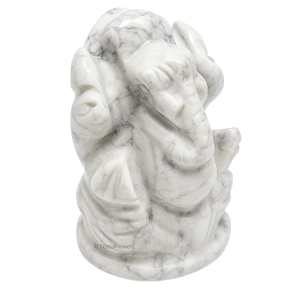 Howlite Crystal Ganesh Ganpati