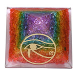 7 Chakra Onyx Orgone Pyramid (Horus Eye)