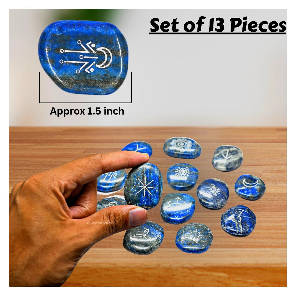 Lapis Lazuli Pagan Wiccan Stones (Set of 13)