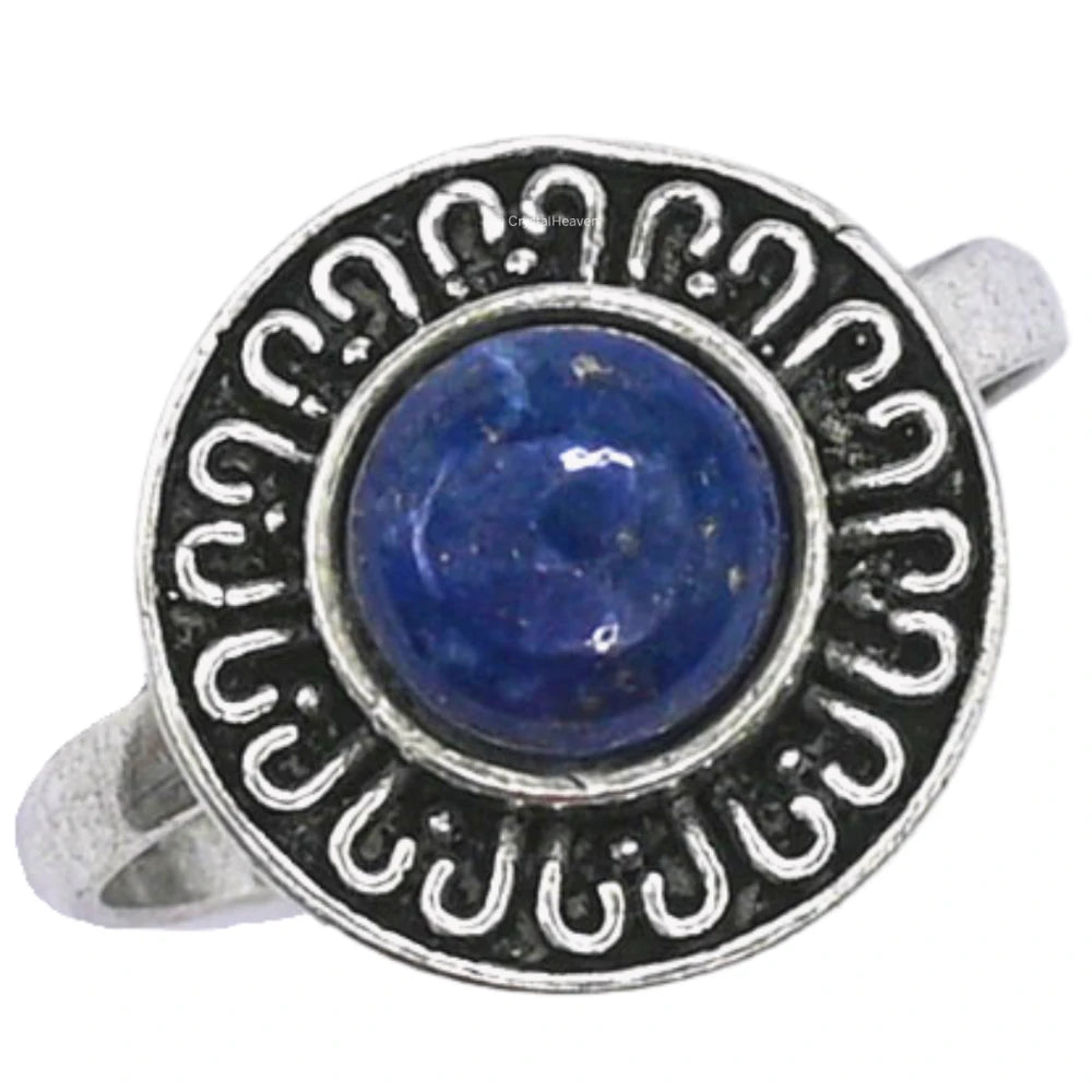 Lapis Lazuli Ring (Silver/Round)