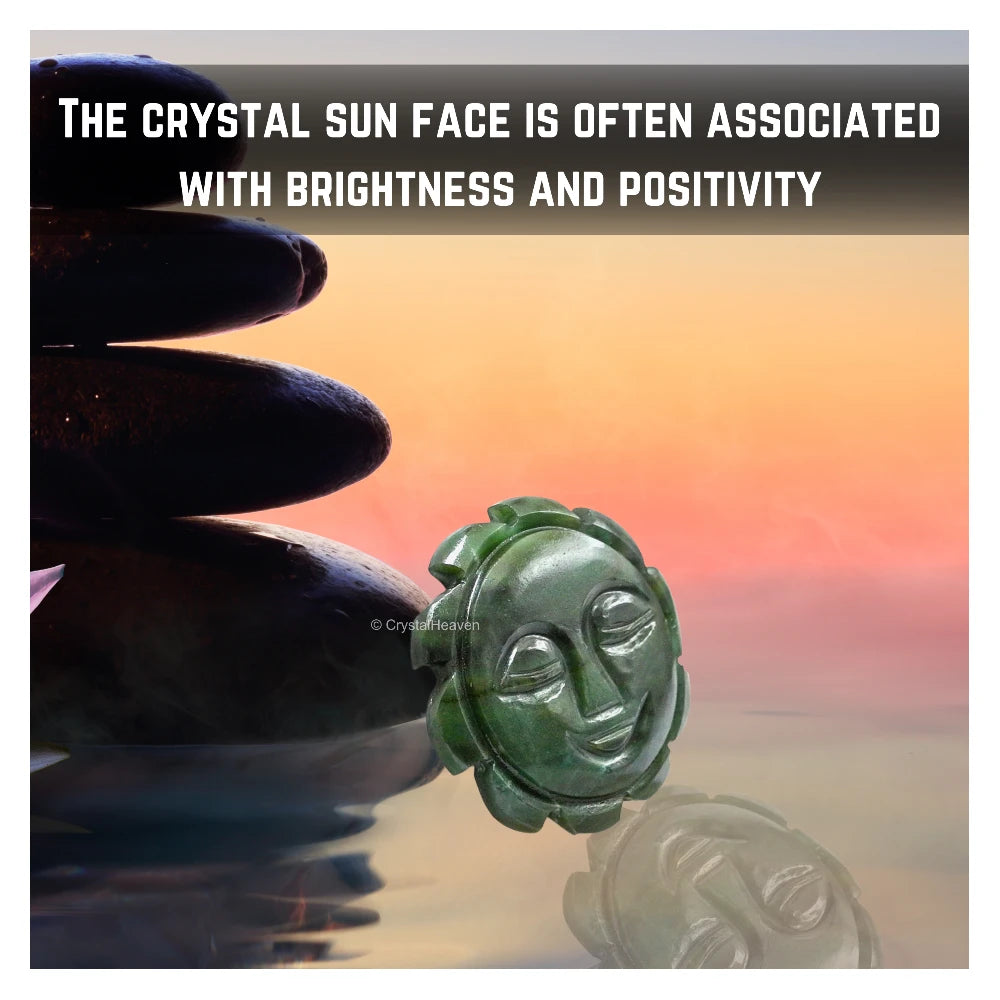 Green Aventurine Surya Face