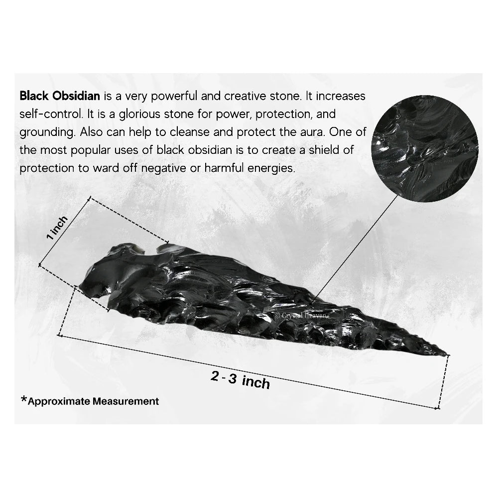 Black Obsidian Arrowhead - 2" to 3"