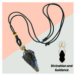 Labradorite Pendulum Pendant Necklace (Macrame)