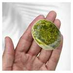 Green Tourmaline In Matrix Palm Stone