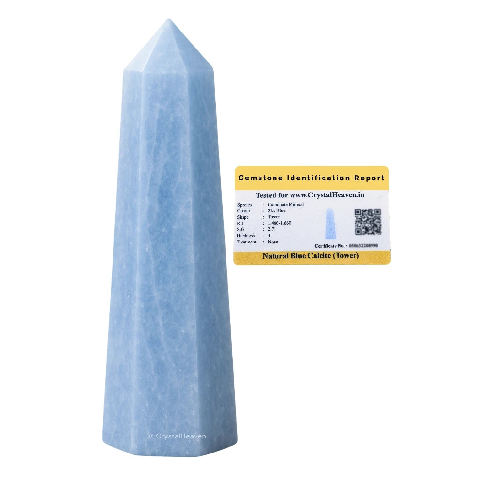 Large Blue Calcite Celestite Tower