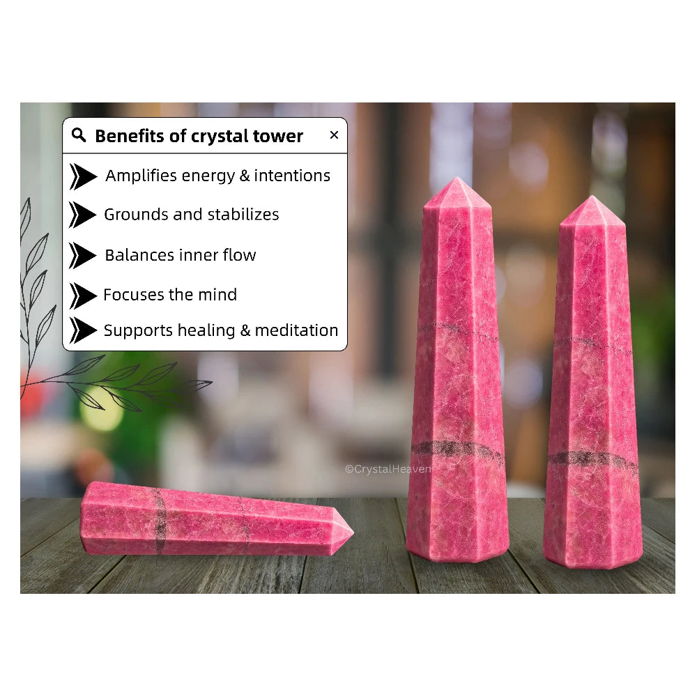 Thulite Crystal Tower (2" to 3" inch)