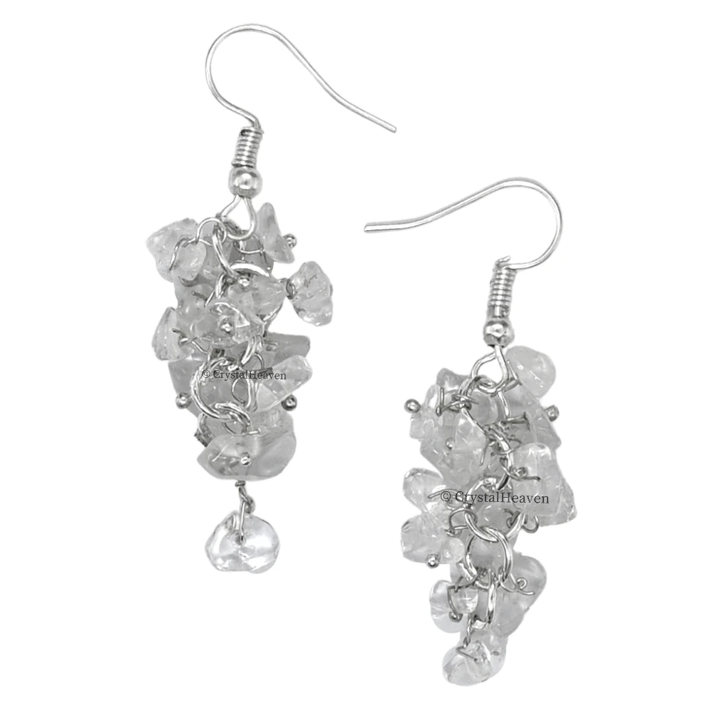 Clear Quartz Crystal Earrings