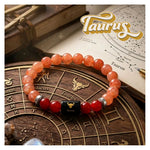Taurus Bracelet (वृषभ राशि) - Sunstone & Carnelian