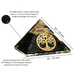 Black Tourmaline Orgone Pyramid (Round tree Of Life)