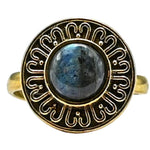 Labradorite Ring (Gold/Round)