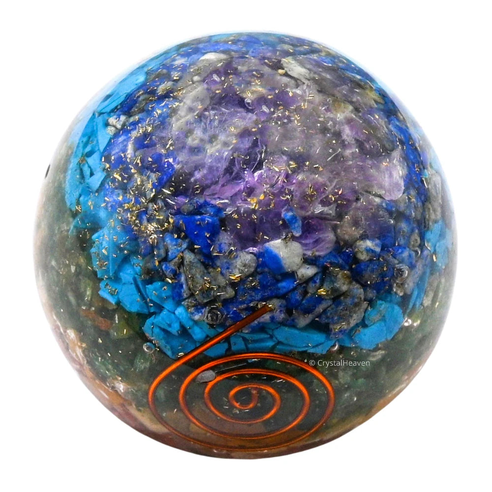 7 Chakra Crystal Orgonite Ball (2 Inch)