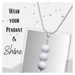Mother of Pearl Crystal Bead Necklace (Silver)