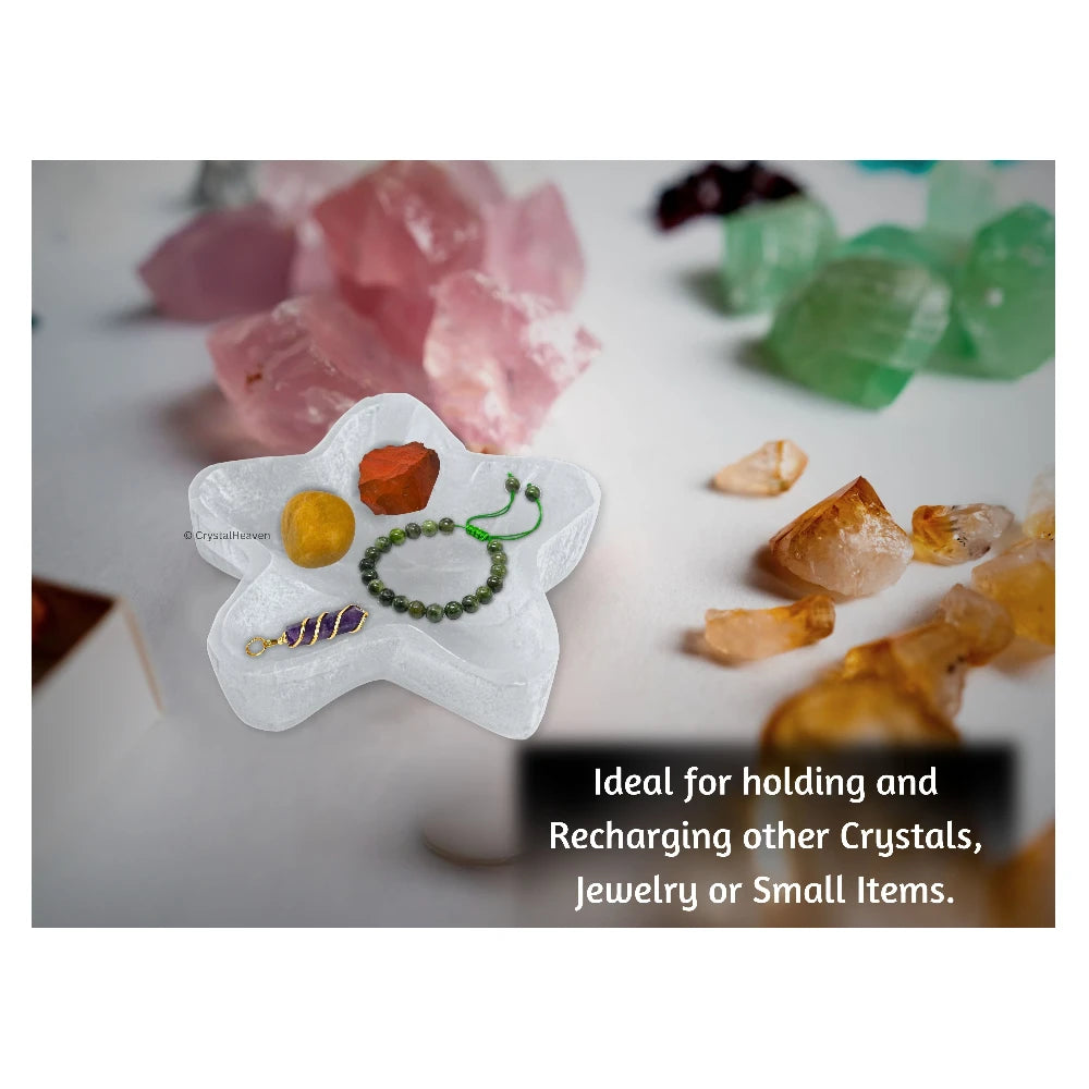 Selenite Crystal Charging Bowl - Star